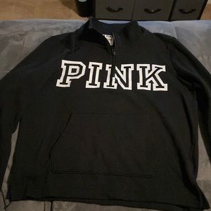 Pink half zip sweatshirt
